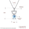 New Fine 925 Sterling Silver Women Necklace Austria Crysta Cute Bear With AAA+ Zircon Pendant Necklace CWN067