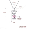 New Fine 925 Sterling Silver Women Necklace Austria Crysta Cute Bear With AAA+ Zircon Pendant Necklace CWN067