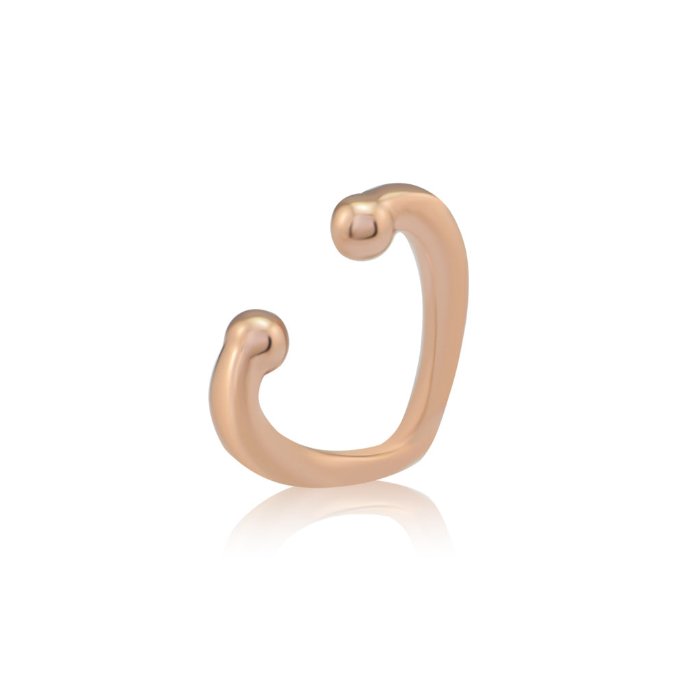 925 Sterling Silver Open Heart Ear Cuff Rose Glod Earrings For Women Gift Original Jewelry Making