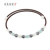 3pcs High quality Gem Necklace adjustable crystal ane zircons Choker Necklaces For Women Wedding Jewelry Black/Brown Rope