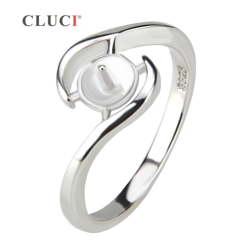 Best Friend Gift High Quality 925 Sterling Silver Color Pearl Ring simple fashions Rings For Women diy pearl jewelry