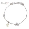Charm Style Bracelet Letter A Zirconia Bracelets & Bangles, akoya beads, 4 colors can choose