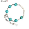 Classic Silver Plated 10mm size Turquoise Bracelet can adjustable Charm Shell pearl Bracelets & Bangles