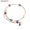 Coloful White ,Purple, Black Pearl Bracelet silver plated For Girls Party Jewelry Accessories