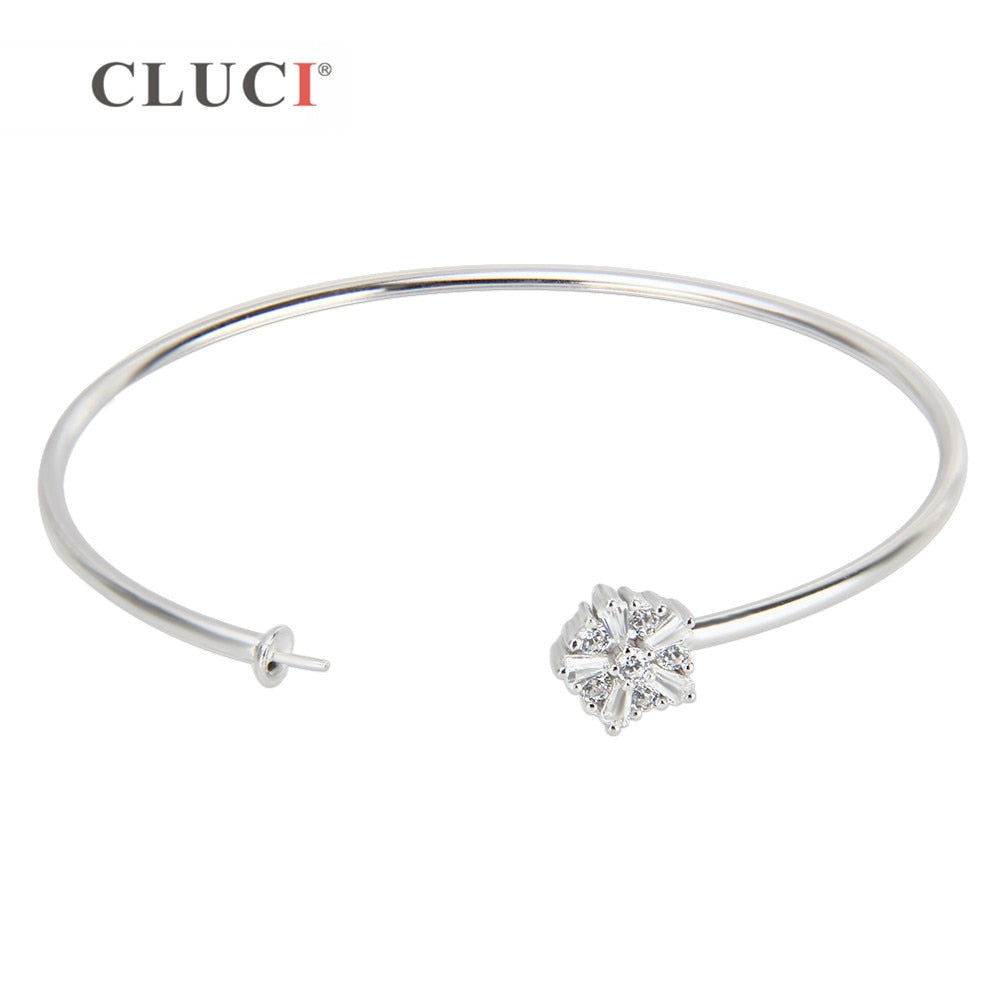 Exquisite five-pointed star 925 sterling silver bracelet accessary Adjustable Tiny Flower Bijoux bracelet to match pearl
