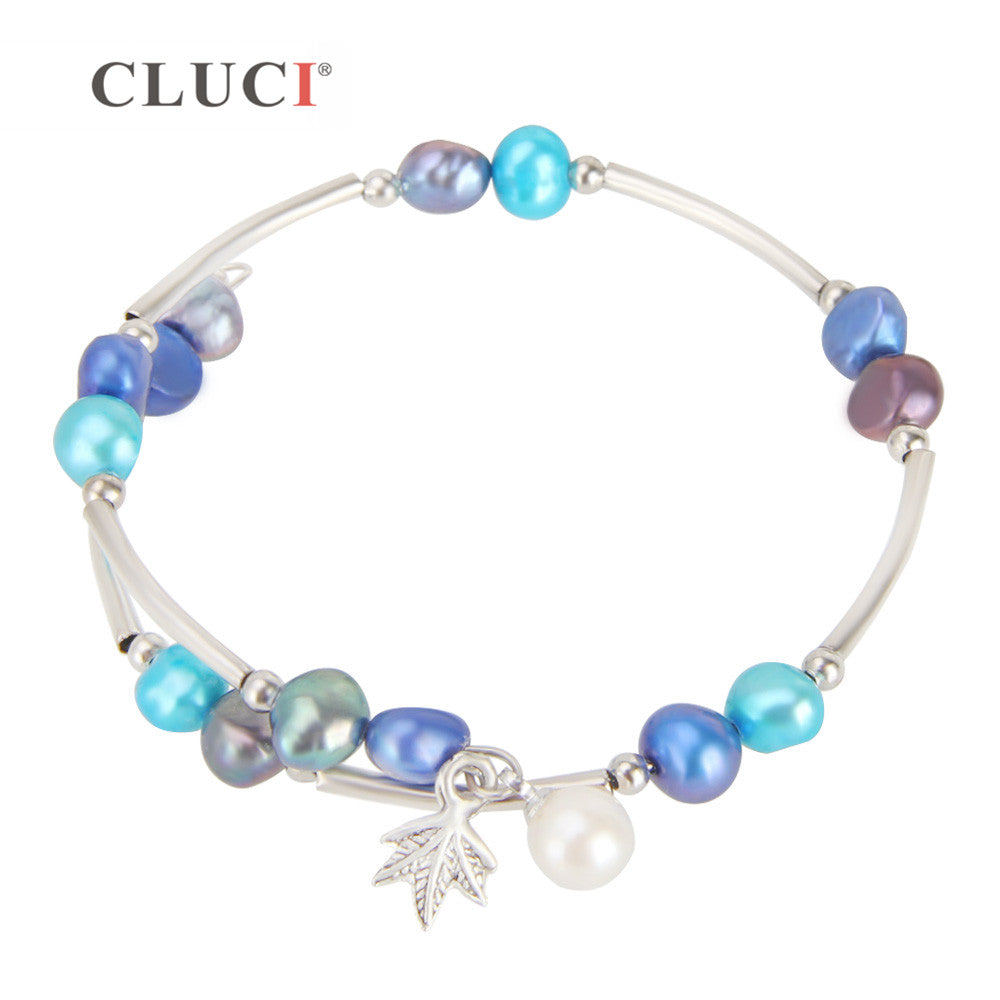 High Quality Color 6-7mm Irregular pearls bracelet adjustable silver plated jewelry for women ,FB1003SB