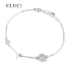 Letter Q in 925 sterling silver bracelet accessory charms gift women jewelry for making pearls bracelet