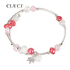Lovely and Sweet Irregular pearls bracelet adjustable silver plated jewelry for women ,FB1004SB