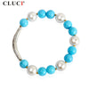New Shell Pearl Bracelet Jewelry silver plated 10mm turquoise Jewelry Bracelets For Women Party Gift