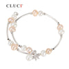 Women Birthd Wedding 6-7mm pearls bracelet adjustable silver plated jewelry ,FB1005SB