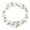 intage black & white shell pearls wire wrap bracelet adjustable silver plated bracelet jewelry Women Bracelet Jewelry