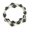 intage black & white shell pearls wire wrap bracelet adjustable silver plated bracelet jewelry Women Bracelet Jewelry