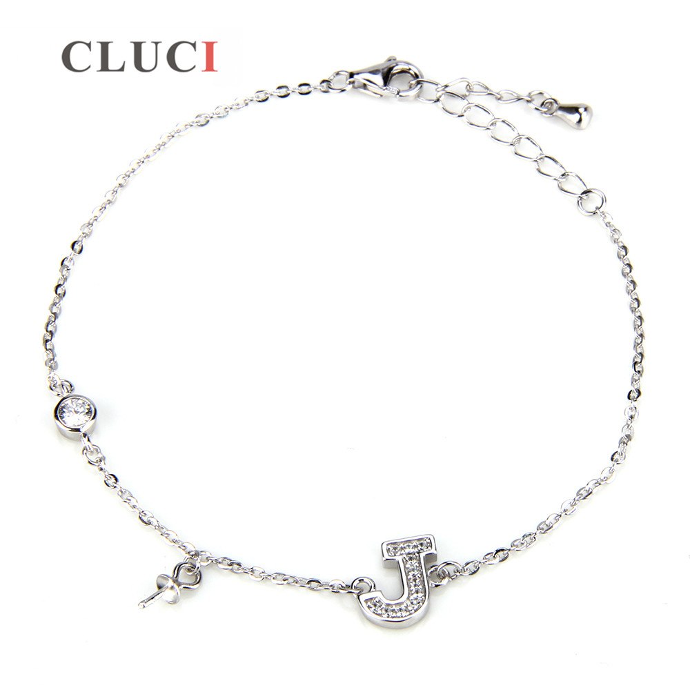 letter J charms 925 sterling silver Fashion Round Pendant Charm animals Bracelet Couple Bracelets Jewelry Friends Gifts