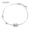 nice women hand jewelry letter N 925 sterling silver bracelet accessories with pearls seats, for DIY pearls bracelet