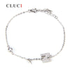 women jewelry 925 sterling silver bracelet fitting letter Z charm bracelet accessory  , for stick pearl on