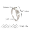 COOLTIME Stainless Steel Goddess Ring for Women Men Pentagram Moon Wicca Jewelry Magic Religious Finger Ring Vintage Jewelry