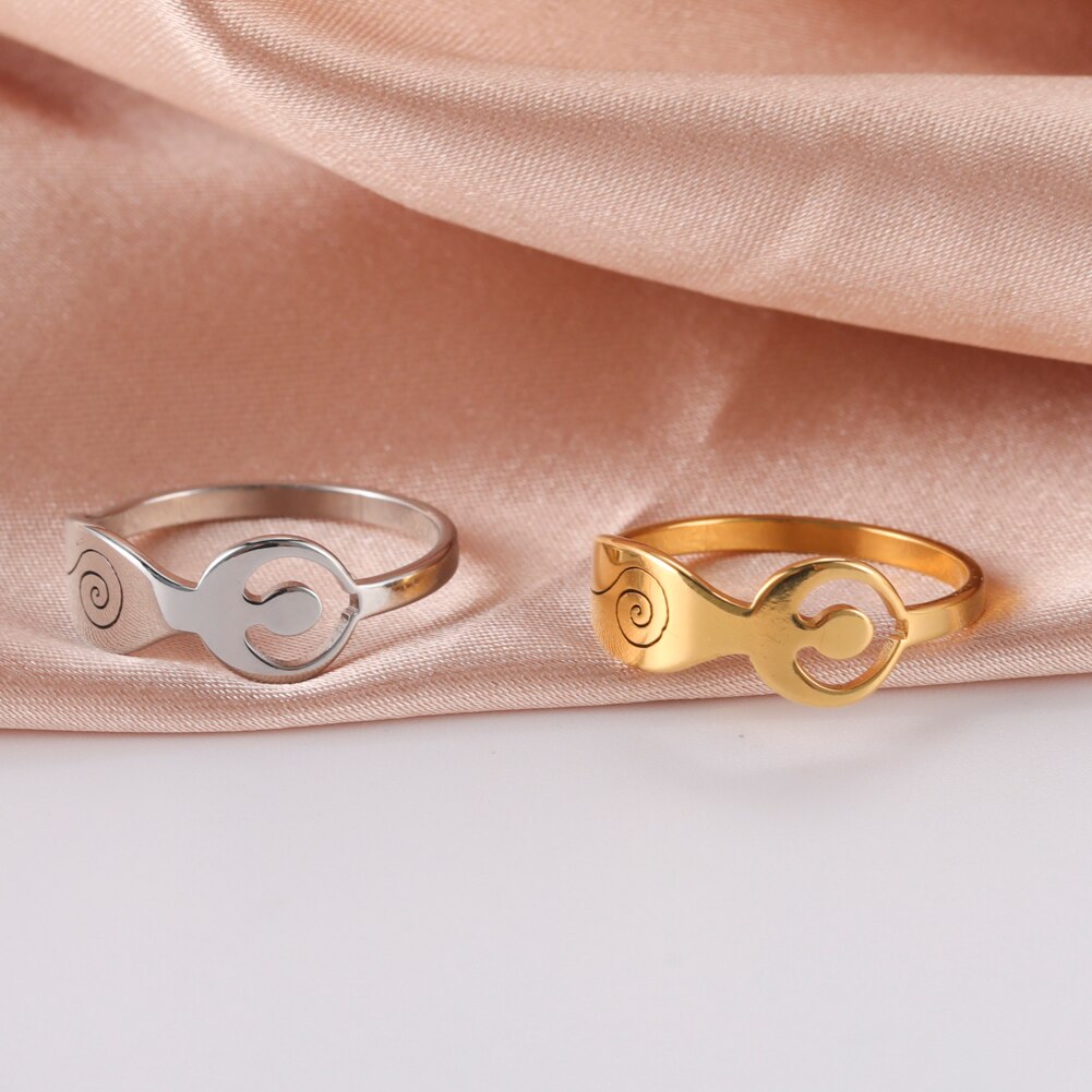 COOLTIME Stainless Steel Goddess Ring for Women Men Pentagram Moon Wicca Jewelry Magic Religious Finger Ring Vintage Jewelry