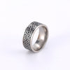 COOLTIME Viking Runes Stainless Steel Ring Amulet Vintage Signet Celtics Knot Finger Rings for Men Women Jewelry High Quality