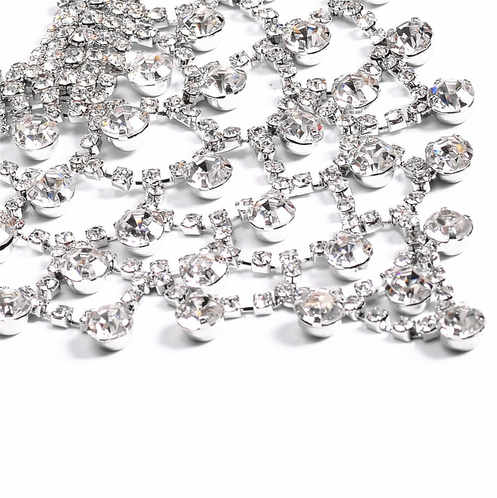 CORUIXI Prom Necklace, Wedding Accessories, Luxurious Rhinestone Jewelry For Women, The Shining Star-Like Heroine H94117