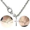 COSYOO Pearl Cross Necklace Female Niche Design European And American Street Clavicle Chain