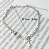 COSYOO Pearl Cross Necklace Female Niche Design European And American Street Clavicle Chain
