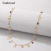 COWBREAD Colorful Necklace for Women Bohemia Choker Bamboo Chain Necklace Short  Jewelry Women's Neck Chain