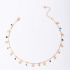 COWBREAD Colorful Necklace for Women Bohemia Choker Bamboo Chain Necklace Short  Jewelry Women's Neck Chain