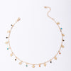 COWBREAD Colorful Necklace for Women Bohemia Choker Bamboo Chain Necklace Short  Jewelry Women's Neck Chain