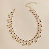 COWBREAD Imitation Gems Necklace for Women Starfish Choker Chain Necklace Women's Neck Chain Jewelry