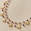 COWBREAD Imitation Gems Necklace for Women Starfish Choker Chain Necklace Women's Neck Chain Jewelry