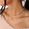 COWBREAD Layered Necklace  All-match Simple Necklace Temperament Wild Clavicle Chain Neck Jewelry