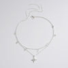 COWBREAD Multi Layered Women Necklace Star Tassel Pendant Necklace Wild Clavicle Chain Neck Jewelry Gift