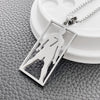 CR7 Cristiano Ronaldo Stainless Steel Necklace Football Soccer Fans Square Pendant Necklace Gift