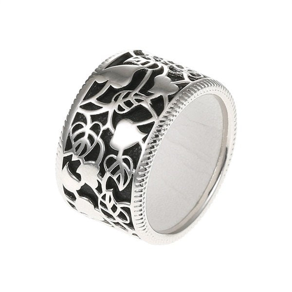 100% 925 Sterling Silver Rings For Women Hollow Flower Design Vintage Classic Silver Jewelry Roun Ring For Lover Best Gift