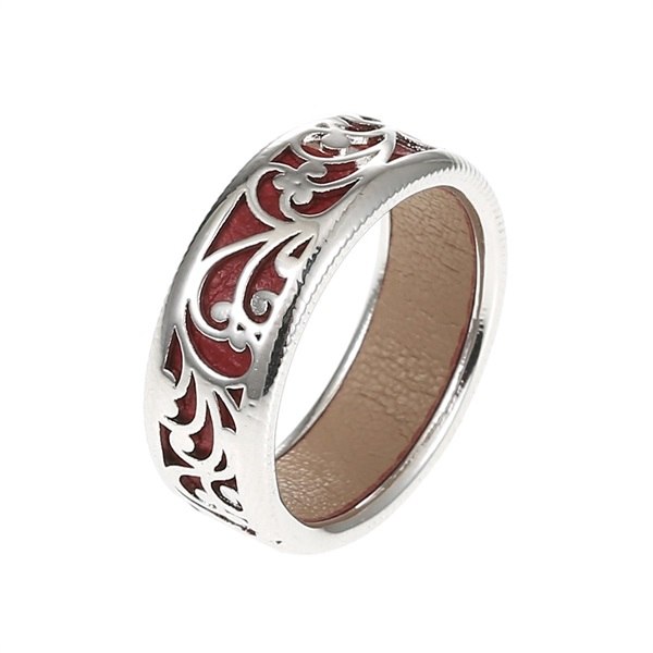 100% Genuine 925 Sterling Silver Rattan Hollowing Craft Finger Ring Agate Unfading Exquisite Flower Authentic S925 Rings