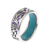 100% Genuine 925 Sterling Silver Rattan Hollowing Craft Finger Ring Agate Unfading Exquisite Flower Authentic S925 Rings