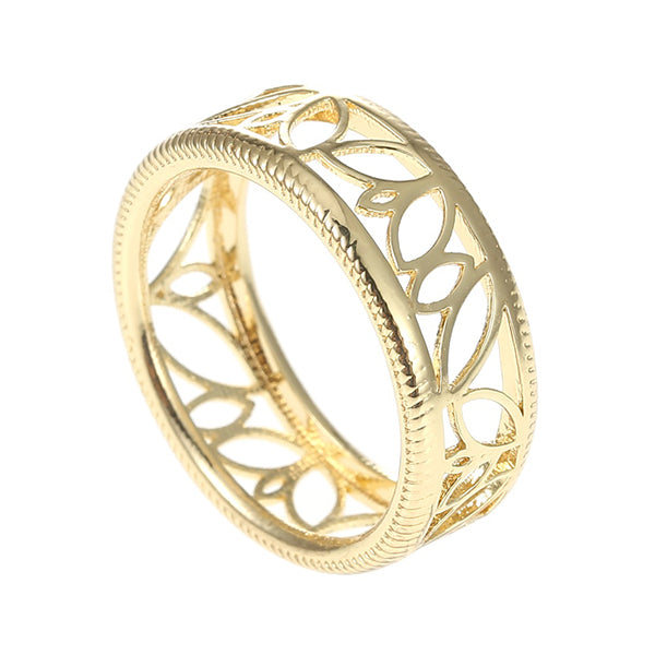 Foliage Hollow Finger Rings Authentic 925 Sterling Silver Ring Delicate Unique Design Bague Leather Sided Wedding Bands