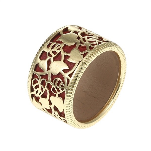 Genuine 925 Sterling Silver Ring Foliage Carved Flower Hollow Ring Femme Agate Trendy Style Leather Sides Changeover Rings