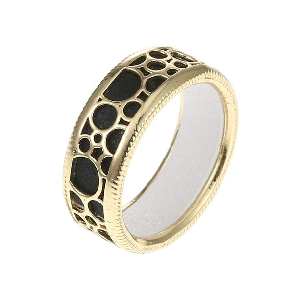 Genuine 925 Sterling Silver Ring Wave Point Dot Vintage Rounded Fine Rings Wedding Bands Femme Bijouterie Chic Finger Ring