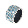 Hollow Leather Interchange Rings Geometry Simple Silver Bague Wide Elegant Agate Ruban Bijoux Femme Engagement 925 Ring