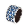 Hollow Leather Interchange Rings Geometry Simple Silver Bague Wide Elegant Agate Ruban Bijoux Femme Engagement 925 Ring
