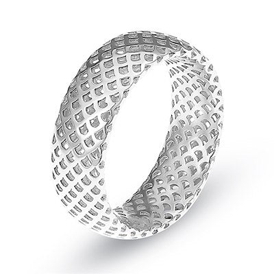 Pure Silver Color Lucky 3D Scale Ring Romantic hollow Ring For Man/Woman Jewelry