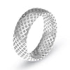 Pure Silver Color Lucky 3D Scale Ring Romantic hollow Ring For Man/Woman Jewelry