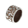 Rattan Flower Pure Silver Retro Classic Ring For Woman Bijouterie Transform Leather Color Rings Patent Unique Design