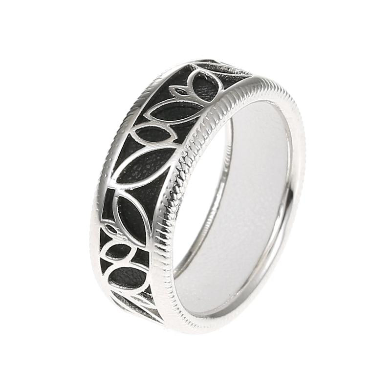 Rings For Women 100% 925 Sterling Silver Jewelry Luxury Scale Finger Rings Minimalist Reversible Leather Pure Silver Rings