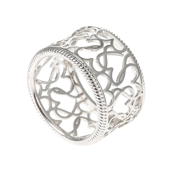 Silver 925 Sterling Ring for Women Hollow Leather Interchange Simple Heart Jewelry Vintage Punk Luxury Ladies Female Gift