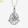 CSJA 26 Natural  Stone Beads Hollow Carved Round Ball Egg Owl Bird Wish Bottle Locket Pendant Necklace Women Bijoux Jewelry E503
