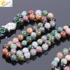 CSJA 6mm Natural Indian Agates Onyx Beads Mens Tassel Necklaces Stone Healing 108 Mala Prayer Beaded Reiki Buddhist Jewelry F170