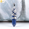 CSJA Dragon Necklace Quartz Necklaces Natural Crystal Stone Hexagonal Prism Ethnic Pendant Hanging Jewelry for Women Men E853