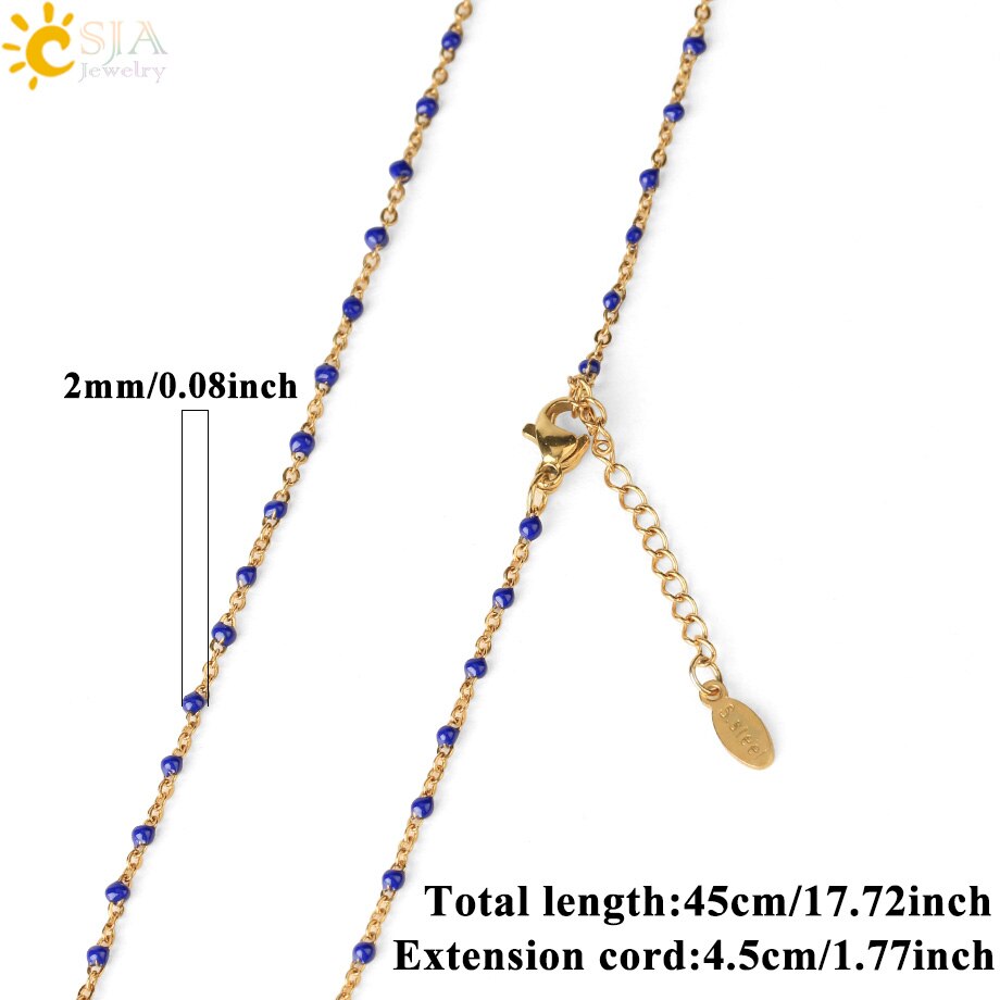 CSJA Infinity 8 Stainless Steel Necklaces for Women Gold Color Link Chain Jewelry Necklace Collier Femme 2021 Chaine Collar S682